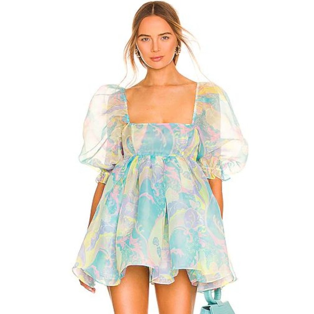 Selkie Puff Sleeve Mini Dress